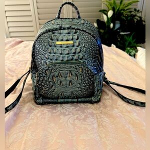 Brahmin Mini Dartmouth Melbourne Embossed Leather Backpack - Seafoam Green